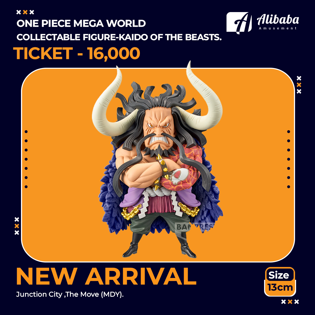 ONE PIECE MEGA WORLD COLLECTABLE FIGURE-KAIDO OF THE BEASTS-