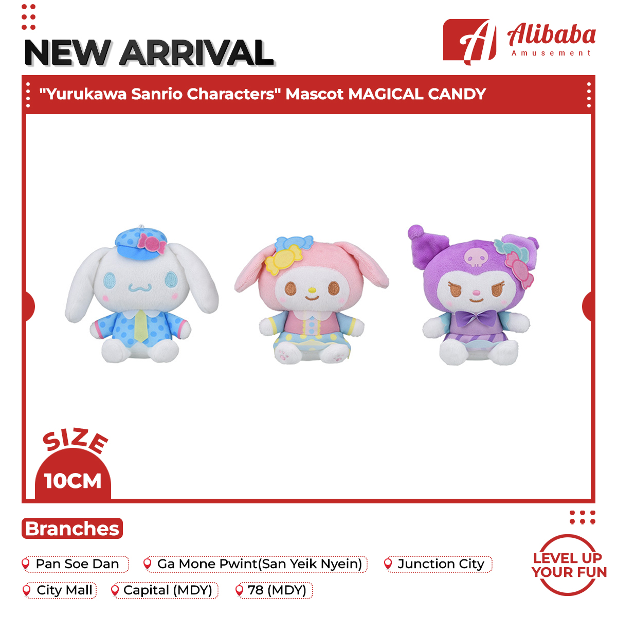 “Yurukawa Sanrio Characters” Mascot MAGICAL CANDY