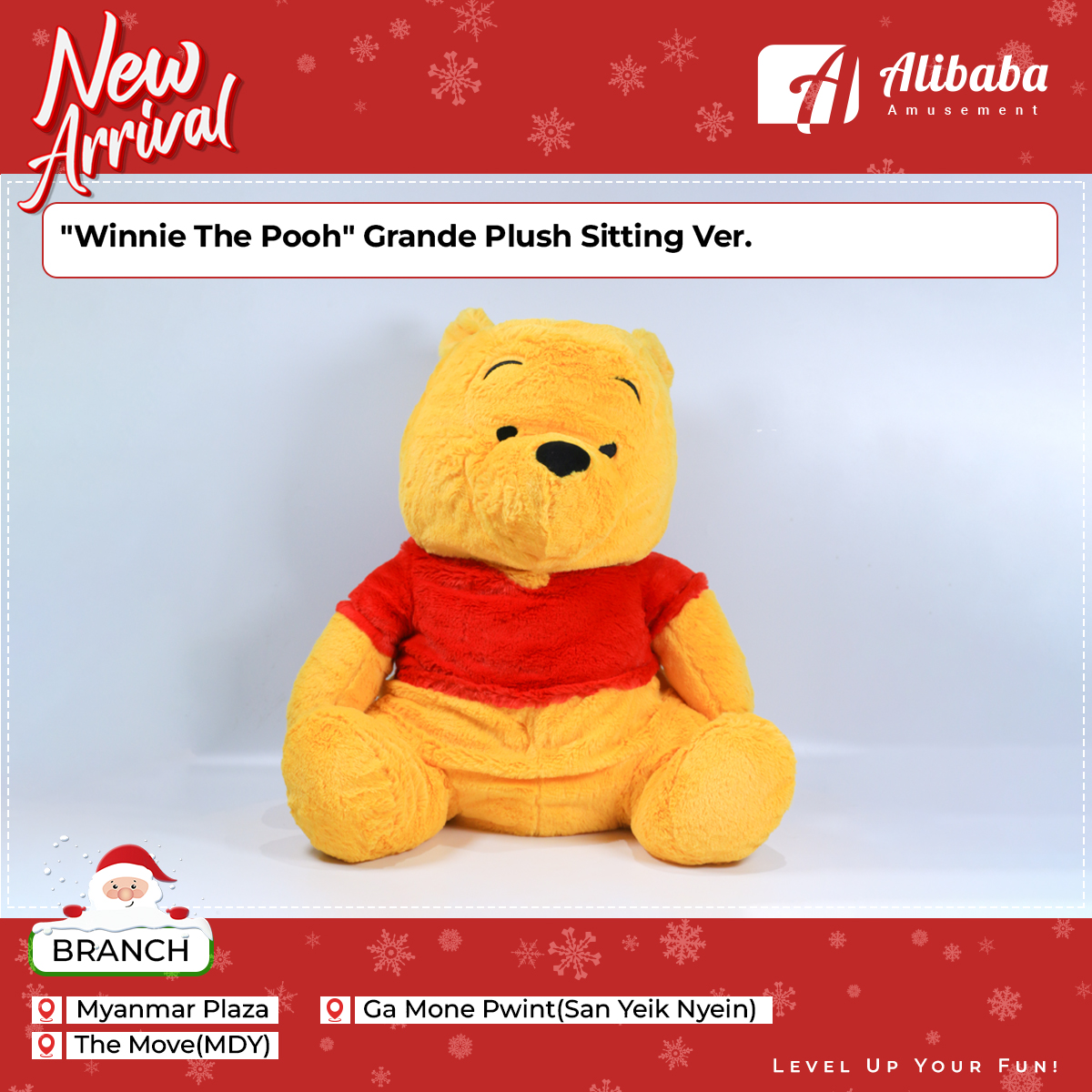 “Winnie The Pooh” Grande Plush Sitting Ver.