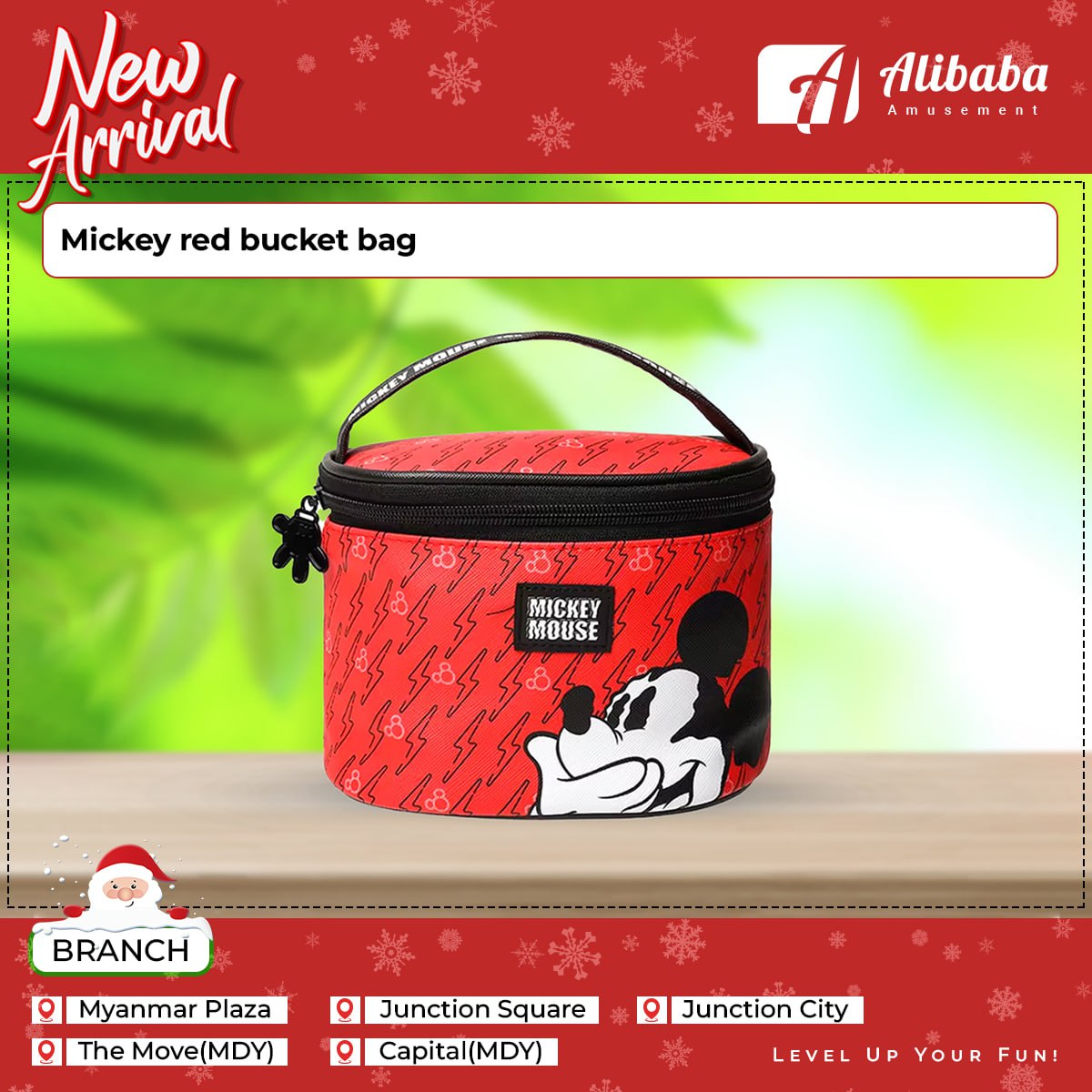 Mickey red bucket bag