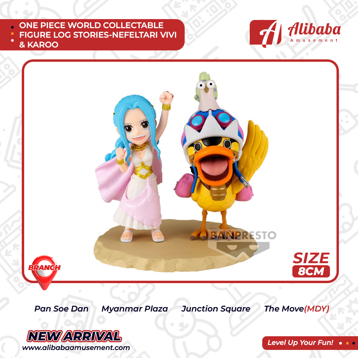 ONE PIECE WORLD COLLECTABLE FIGURE LOG STORIES-NEFELTARI VIVI & KAROO