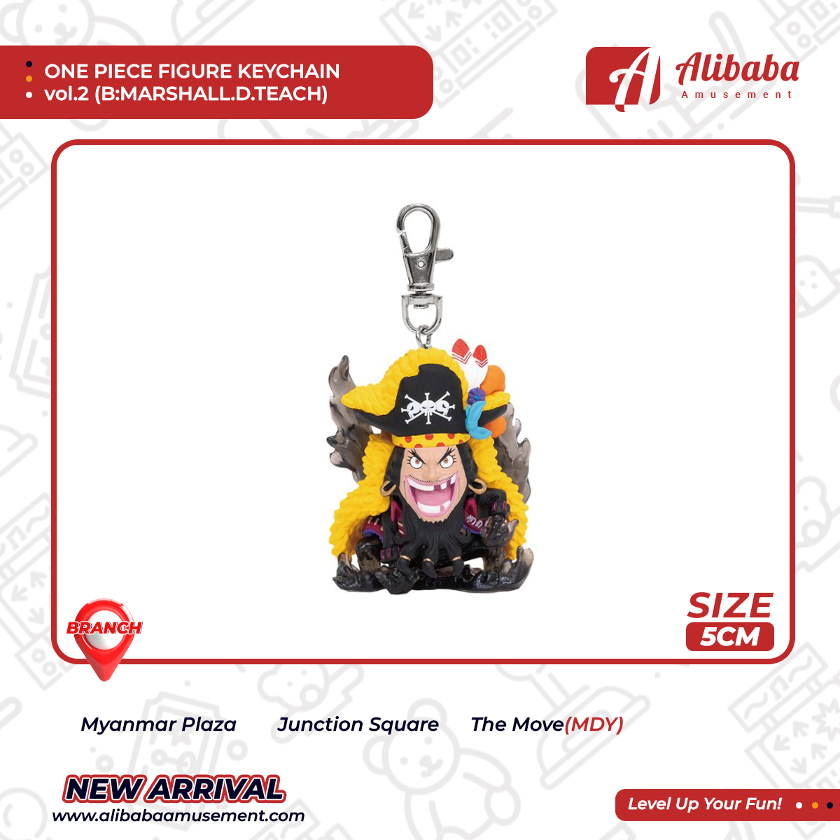 ONE PIECE FIGURE KEYCHAIN vol.2 (B:MARSHALL.D.TEACH)