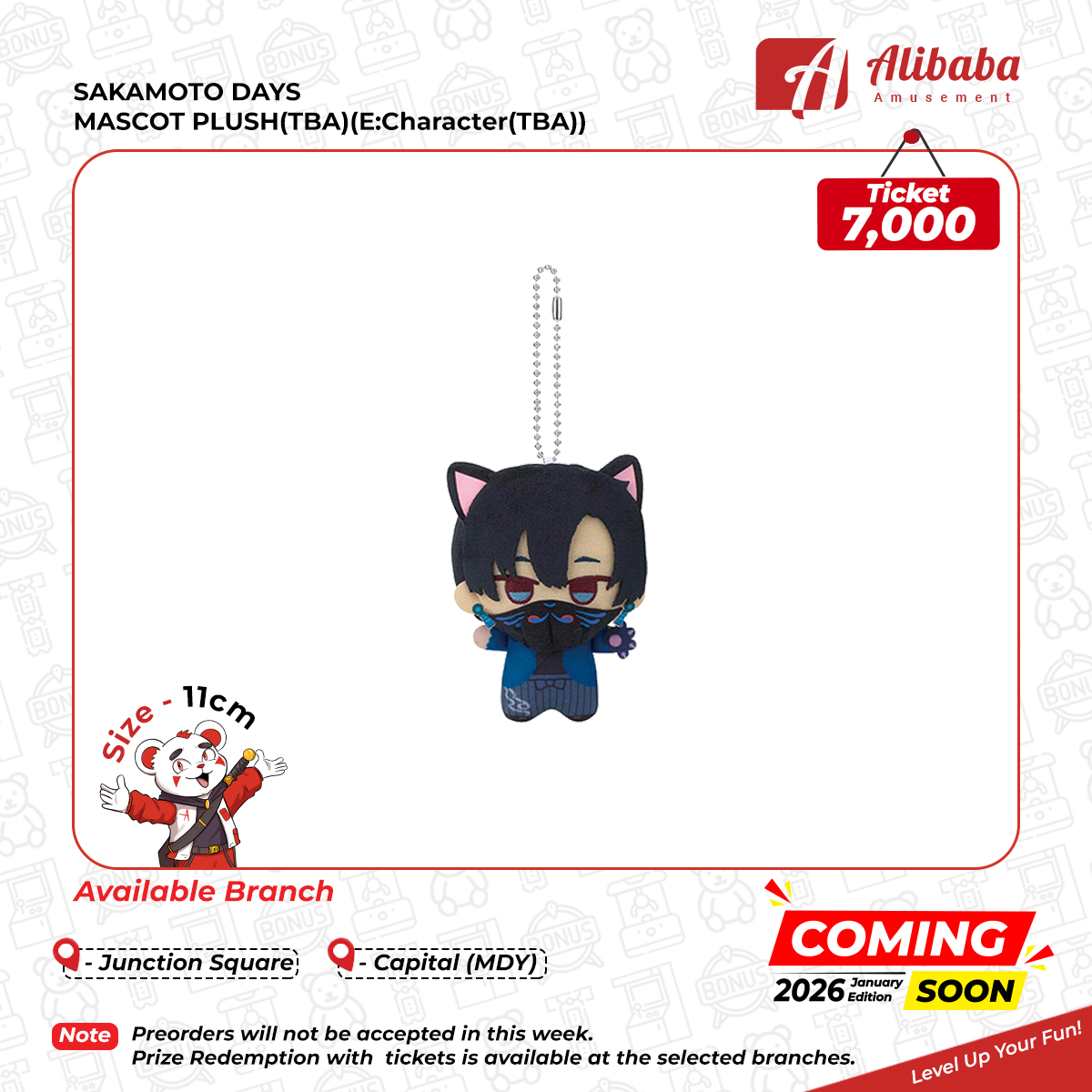 SAKAMOTO DAYS MASCOT PLUSH(TBA)(E:Character(TBA))