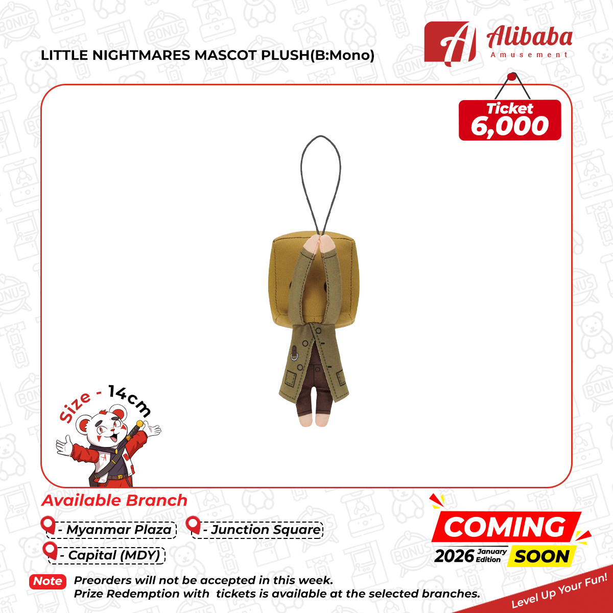 LITTLE NIGHTMARES MASCOT PLUSH(B:Mono)