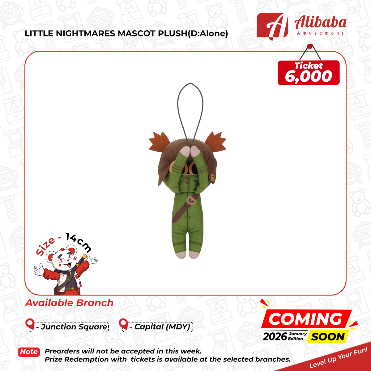 LITTLE NIGHTMARES MASCOT PLUSH(D:Alone)