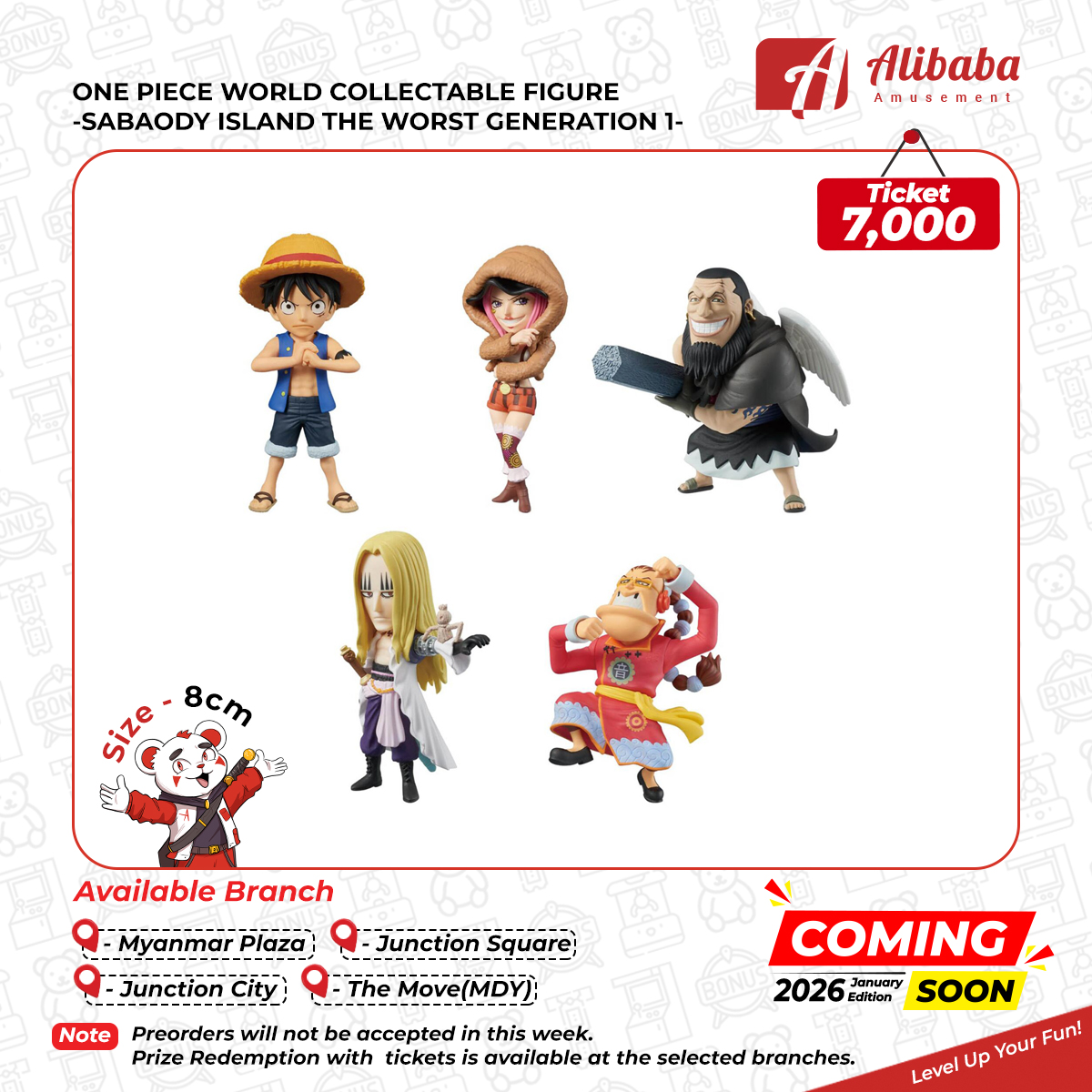 ONE PIECE WORLD COLLECTABLE FIGURE-SABAODY ISLAND THE WORST GENERATION1-