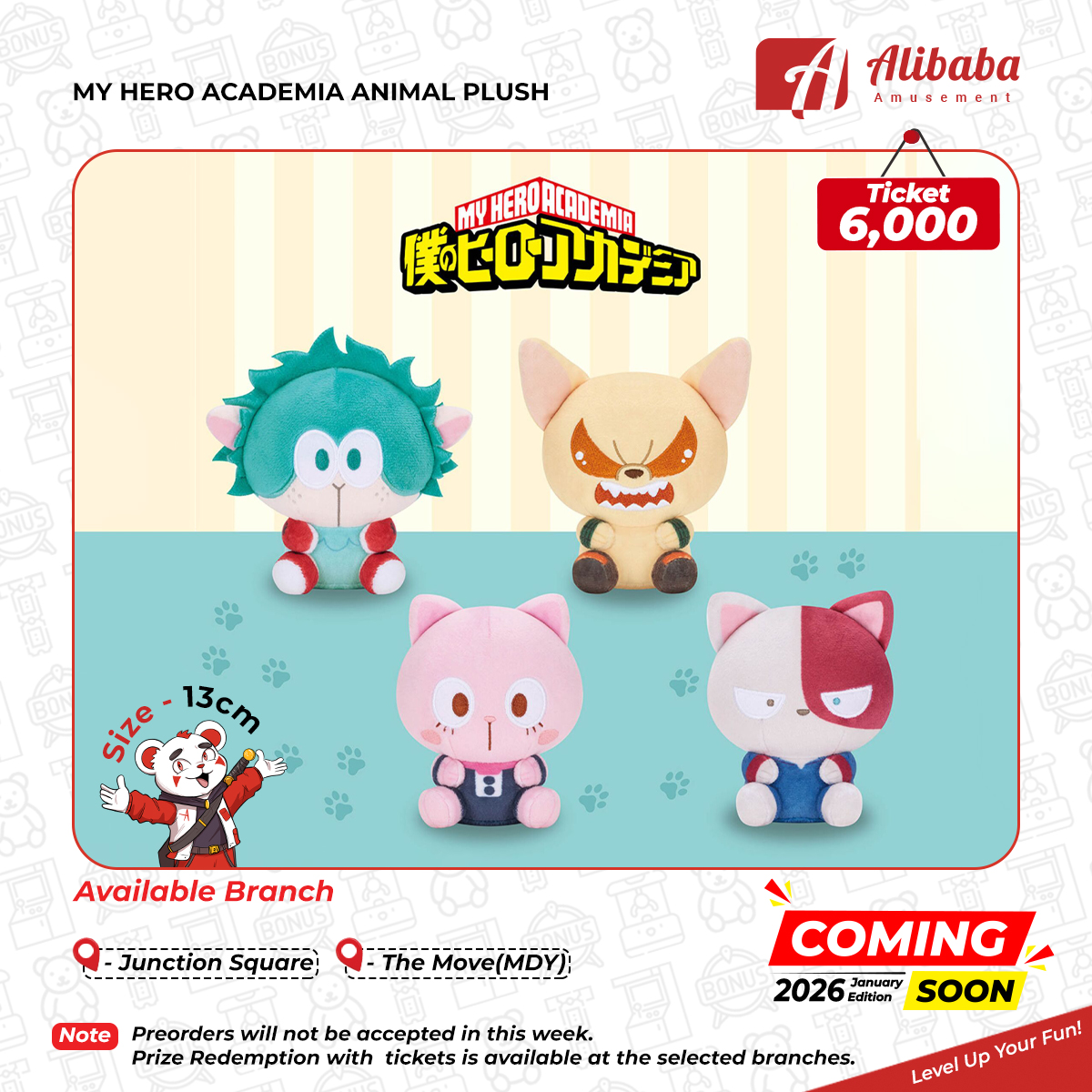 MY HERO ACADEMIA ANIMAL PLUSH
