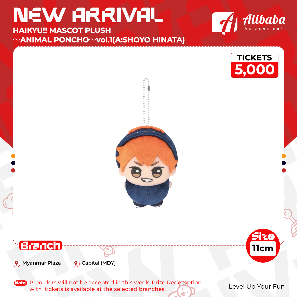 HAIKYU!! MASCOT PLUSH～ANIMAL PONCHO～vol.1(A:SHOYO HINATA)