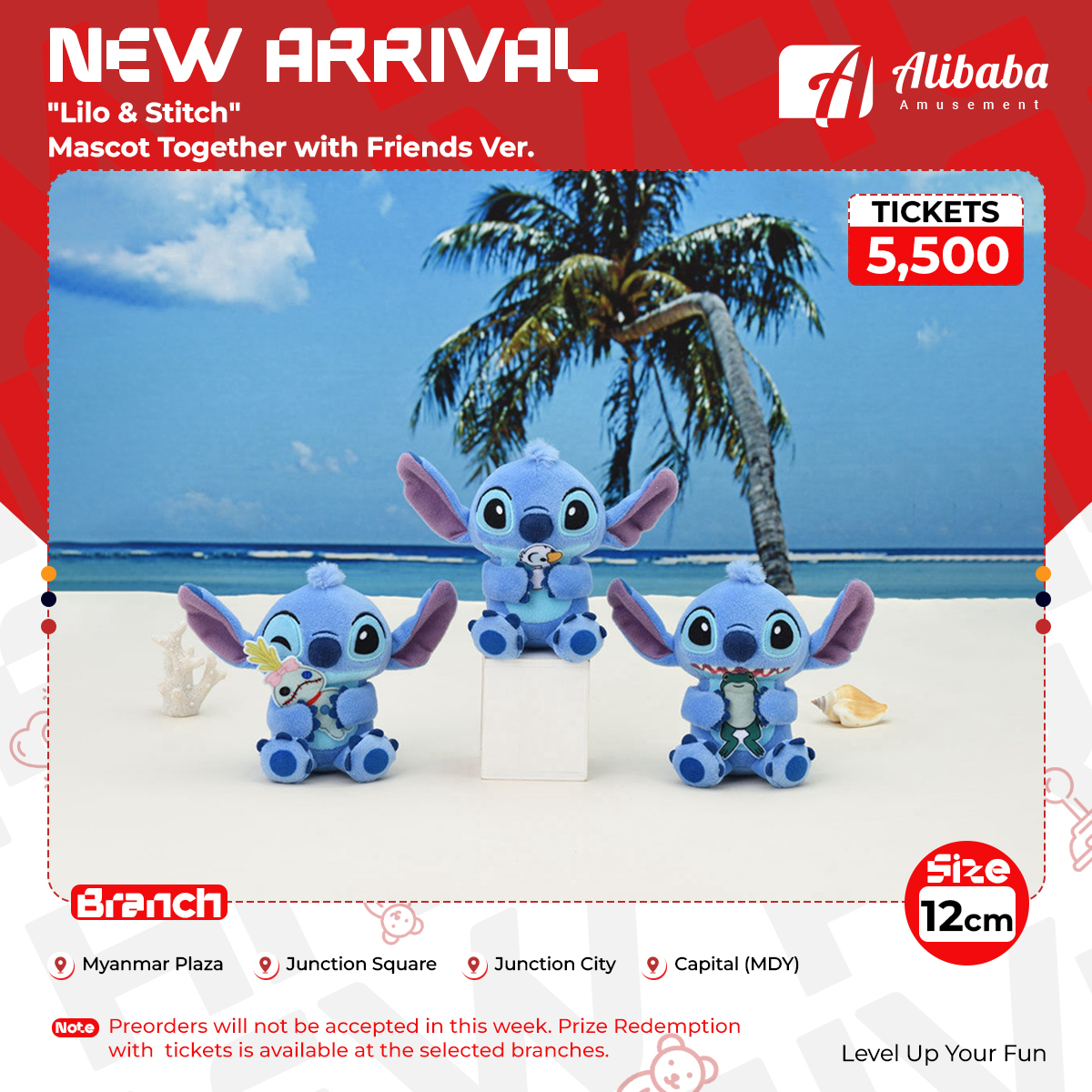 “Lilo & Stitch” Mascot Together with Friends Ver.