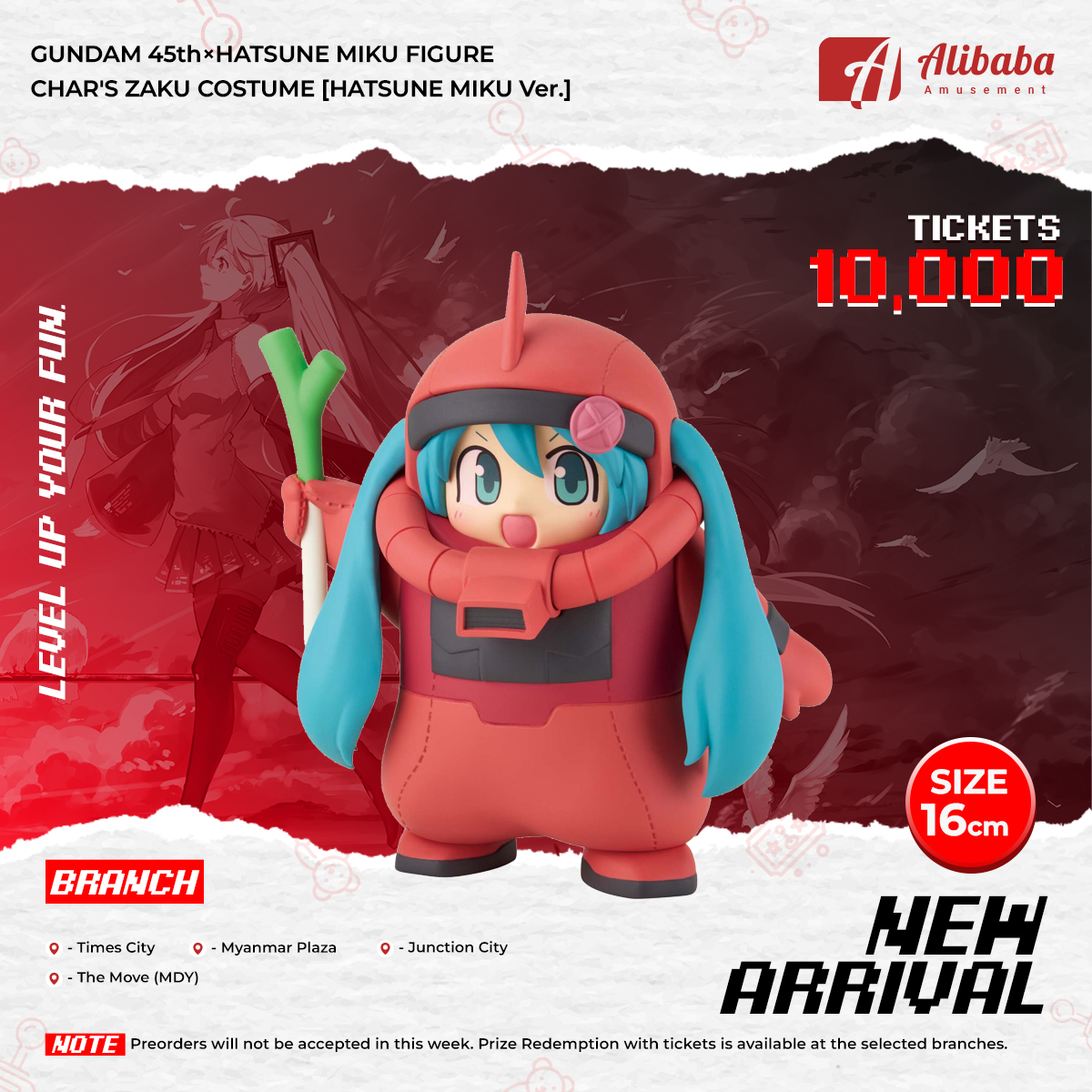 GUNDAM 45th×HATSUNE MIKU FIGURE CHAR'S ZAKU COSTUME [HATSUNE MIKU Ver.]