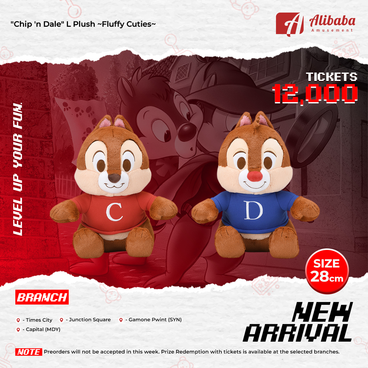 “Chip ‘n Dale” L Plush ~Fluffy Cuties~