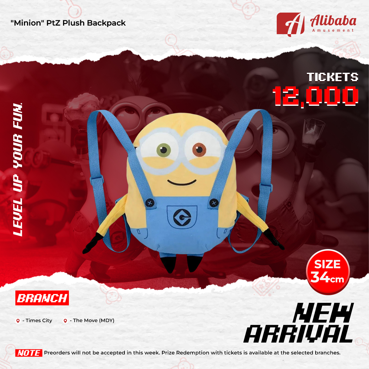 “Minion” PtZ Plush Backpack