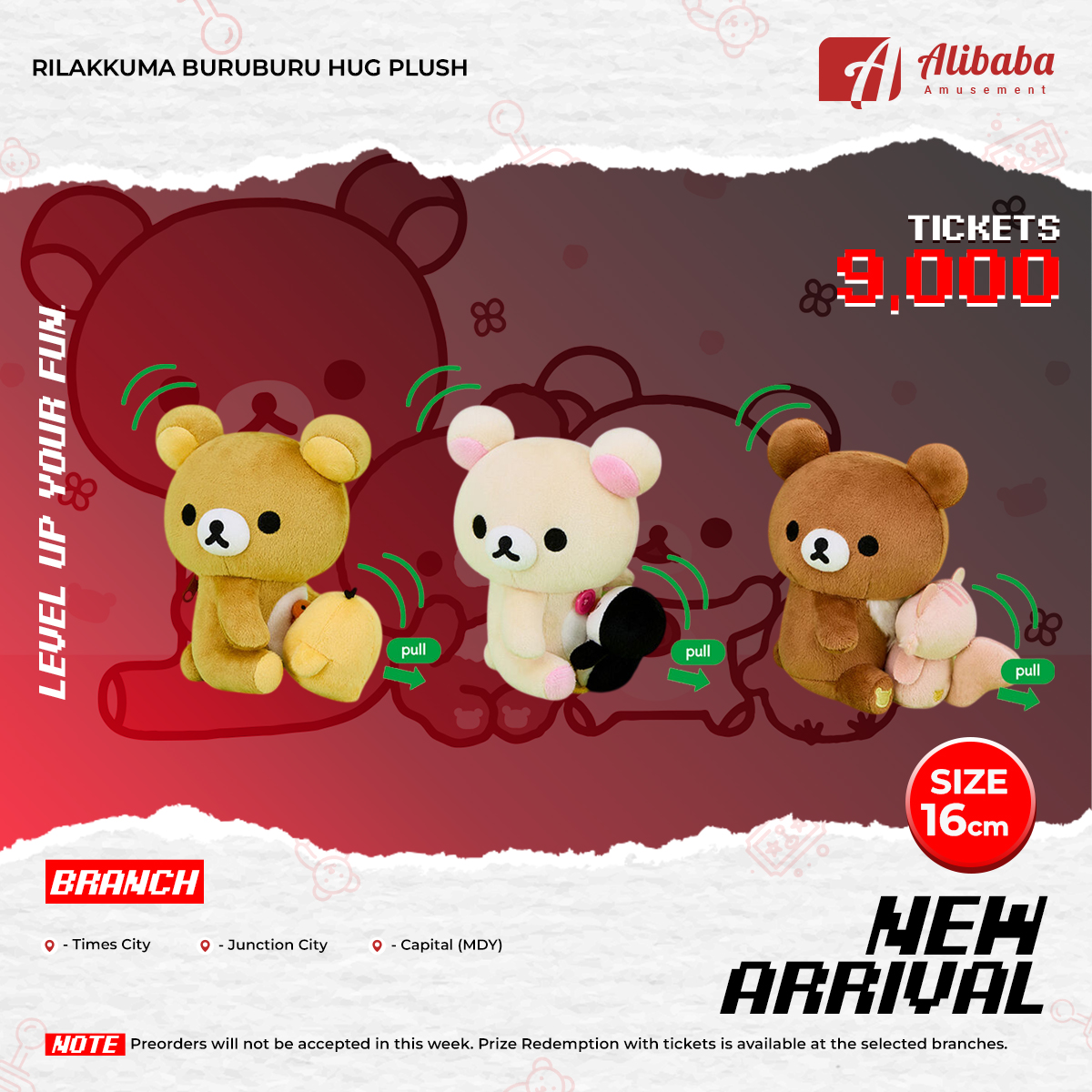 RILAKKUMA BURUBURU HUG PLUSH