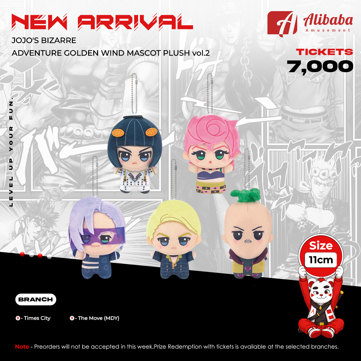 JOJO'S BIZARRE ADVENTURE GOLDEN WIND MASCOT PLUSH vol.2