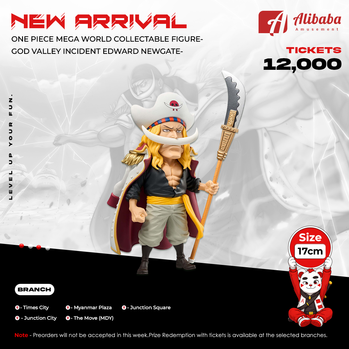 ONE PIECE MEGA WORLD COLLECTABLE FIGURE-GOD VALLEY INCIDENT EDWARD NEWGATE-