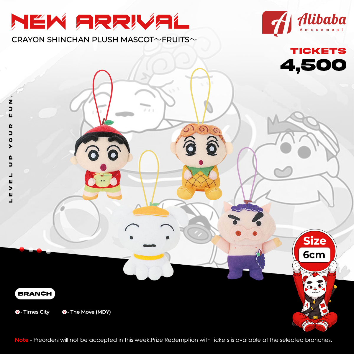 CRAYON SHINCHAN PLUSH MASCOT～FRUITS～