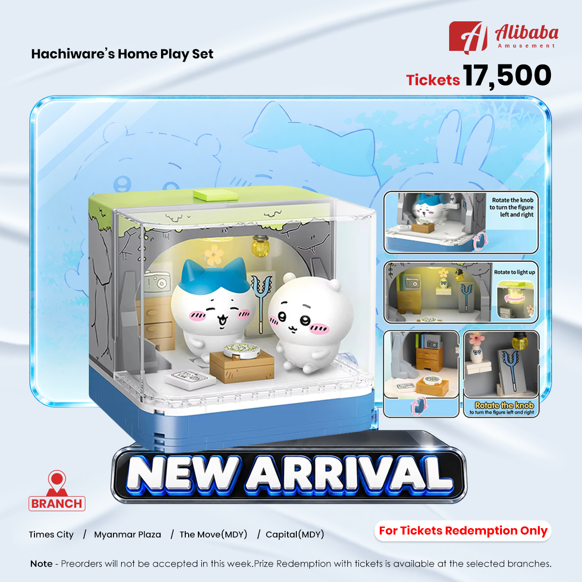 Hachiware's Home Play Set