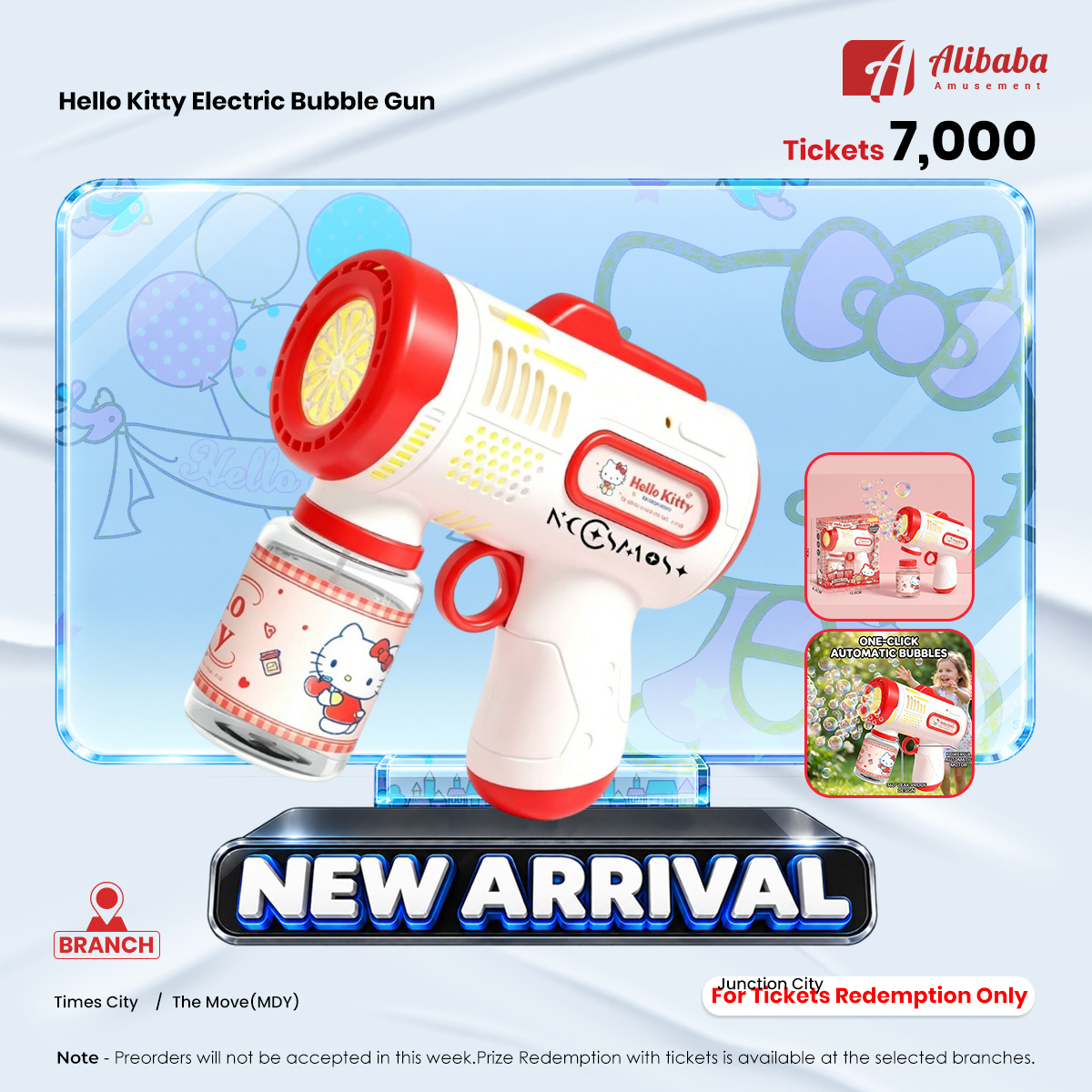 Hello Kitty Electric Bubble Gun
