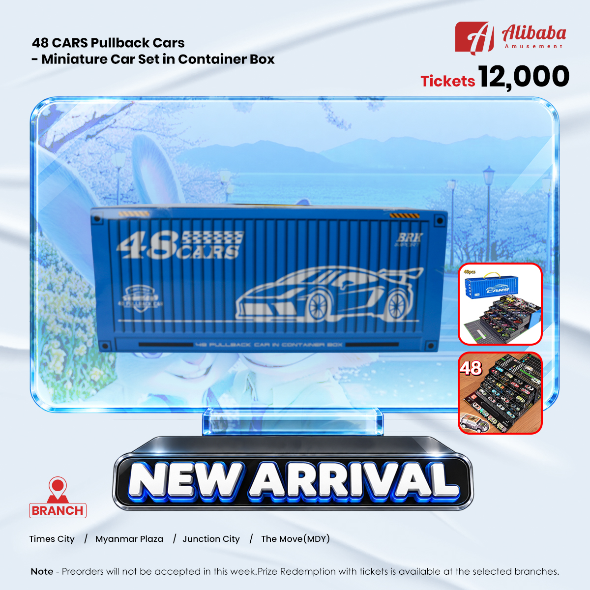 PULLBACK CAR IN CONTAINER BOX