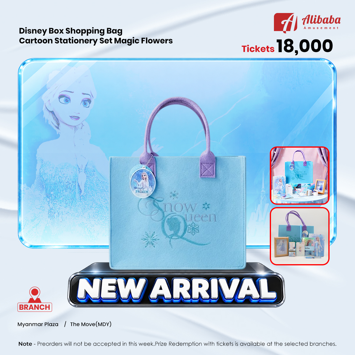 Disney Box Shopping Bag Cartoon Stationery Set Magic Flowers