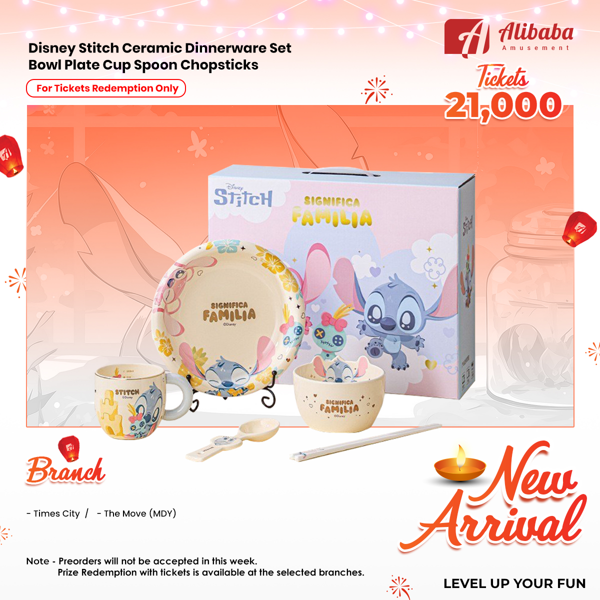 Disney Stitch Ceramic Dinnerware Set bowl Plate Cup Spoon Chopsticks