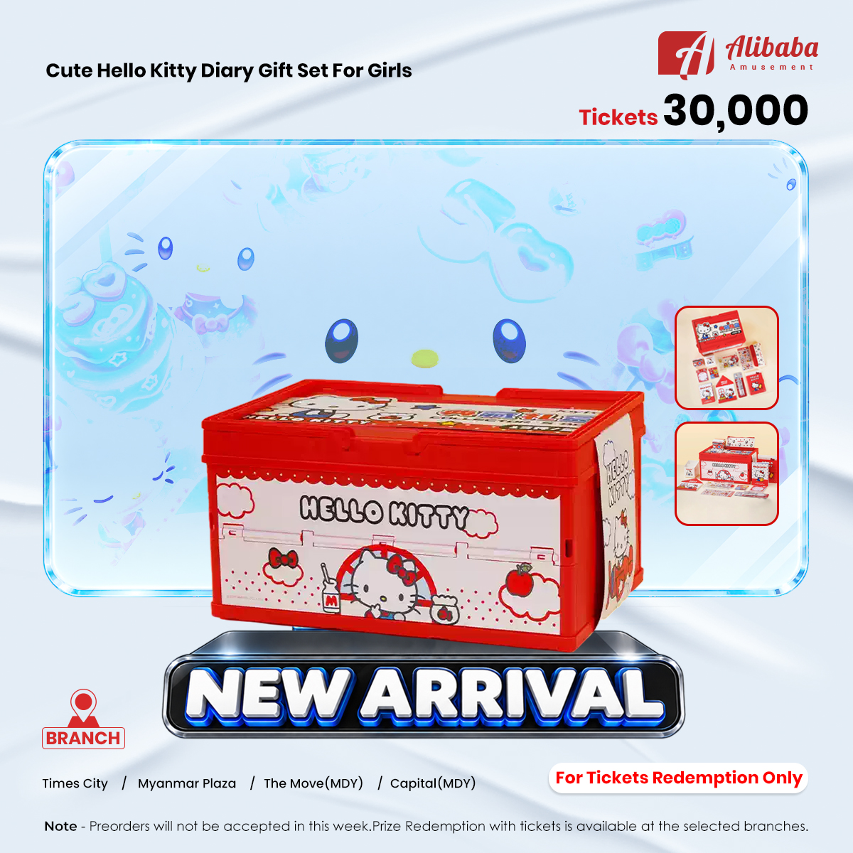 Cute Hello Kitty Diary Gift Set For Girls