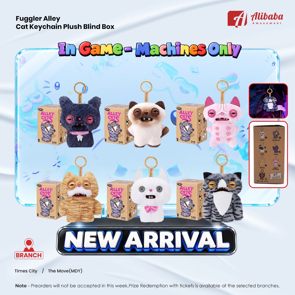 Fuggler Alley Cat Keychain Plush Blind Box